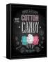 Vintage Cotton Candy Poster - Chalkboard-avean-Framed Stretched Canvas