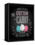 Vintage Cotton Candy Poster - Chalkboard-avean-Framed Stretched Canvas
