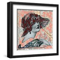 Vintage Couture I-Ricki Mountain-Framed Art Print