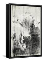 Vintage Cow Mate-Jace Grey-Framed Stretched Canvas