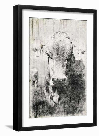 Vintage Cow Mate-Jace Grey-Framed Art Print