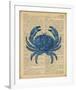 Vintage Crab-Sparx Studio-Framed Art Print