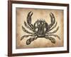 Vintage Crab-NaxArt-Framed Art Print