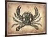 Vintage Crab-NaxArt-Framed Art Print