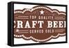 Vintage Craft Beer Bar Sign-daveh900-Framed Stretched Canvas