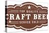 Vintage Craft Beer Bar Sign-daveh900-Stretched Canvas