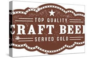 Vintage Craft Beer Bar Sign-daveh900-Stretched Canvas