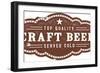 Vintage Craft Beer Bar Sign-daveh900-Framed Art Print