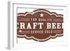 Vintage Craft Beer Bar Sign-daveh900-Framed Art Print