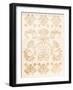 Vintage cream pattern mate-Jace Grey-Framed Art Print