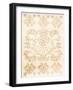 Vintage cream pattern-Jace Grey-Framed Art Print