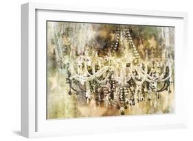 Vintage Crystal Chandelier-Eric Yang-Framed Art Print