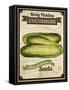 Vintage Cucumber Seed Packet-null-Framed Stretched Canvas