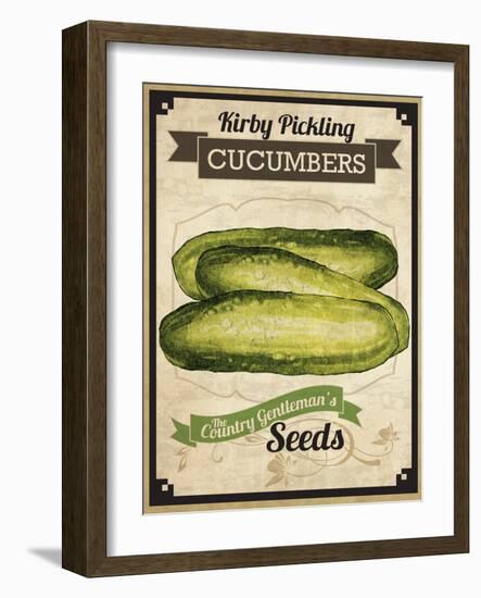 Vintage Cucumber Seed Packet-null-Framed Giclee Print