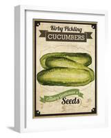 Vintage Cucumber Seed Packet-null-Framed Giclee Print