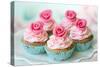 Vintage Cupcakes-Ruth Black-Stretched Canvas