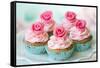 Vintage Cupcakes-Ruth Black-Framed Stretched Canvas