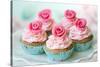 Vintage Cupcakes-Ruth Black-Stretched Canvas