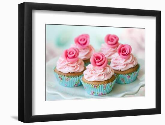 Vintage Cupcakes-Ruth Black-Framed Photographic Print