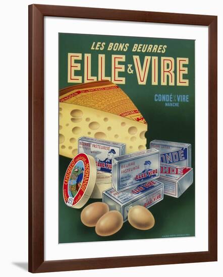 Vintage Dairy Ad France-null-Framed Giclee Print