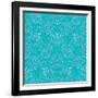 Vintage Damask Pattern Linear Background-tukkki-Framed Art Print