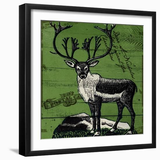 Vintage Deer-null-Framed Giclee Print