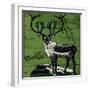 Vintage Deer-null-Framed Giclee Print