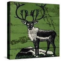 Vintage Deer-null-Stretched Canvas