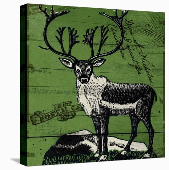 Vintage Deer-null-Stretched Canvas