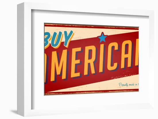 Vintage Design -  Buy American-Real Callahan-Framed Photographic Print