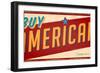 Vintage Design -  Buy American-Real Callahan-Framed Photographic Print