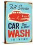 Vintage Design -  Car Wash-Real Callahan-Stretched Canvas