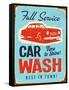 Vintage Design -  Car Wash-Real Callahan-Framed Stretched Canvas