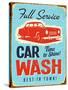 Vintage Design -  Car Wash-Real Callahan-Stretched Canvas