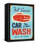 Vintage Design -  Car Wash-Real Callahan-Framed Stretched Canvas