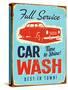 Vintage Design -  Car Wash-Real Callahan-Stretched Canvas