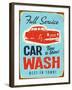 Vintage Design -  Car Wash-Real Callahan-Framed Art Print