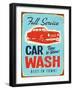Vintage Design -  Car Wash-Real Callahan-Framed Art Print