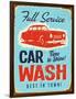 Vintage Design -  Car Wash-Real Callahan-Framed Art Print