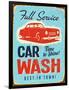 Vintage Design -  Car Wash-Real Callahan-Framed Art Print