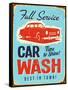 Vintage Design -  Car Wash-Real Callahan-Framed Stretched Canvas