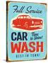 Vintage Design -  Car Wash-Real Callahan-Stretched Canvas