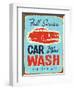 Vintage Design -  Car Wash-Real Callahan-Framed Art Print