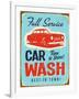 Vintage Design -  Car Wash-Real Callahan-Framed Art Print