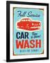 Vintage Design -  Car Wash-Real Callahan-Framed Art Print