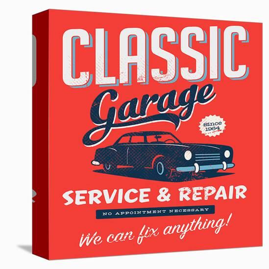 Vintage Design Classic Garage-null-Stretched Canvas