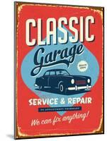 Vintage Design -  Classic Garage-Real Callahan-Mounted Art Print