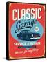 Vintage Design -  Classic Garage-Real Callahan-Framed Stretched Canvas