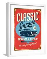 Vintage Design -  Classic Garage-Real Callahan-Framed Art Print