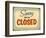 Vintage Design -  Closed-Real Callahan-Framed Art Print